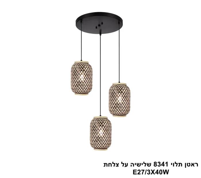 ראטן תלוי 8341 שלישיה על צלחת