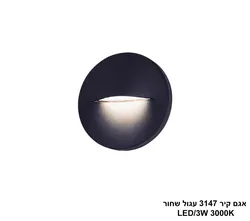 אגם קיר 3147 עגול שחור LED 3W (25937)